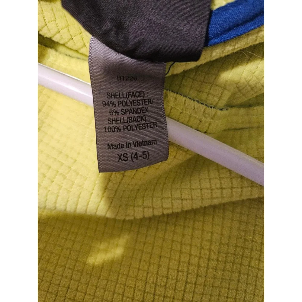 Boys Champion Jacket XS 4-5 Blue Lime Green
